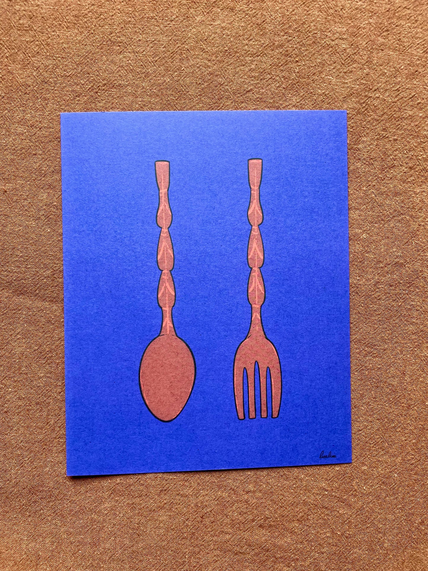Fork & Spoon - 8x10" Print