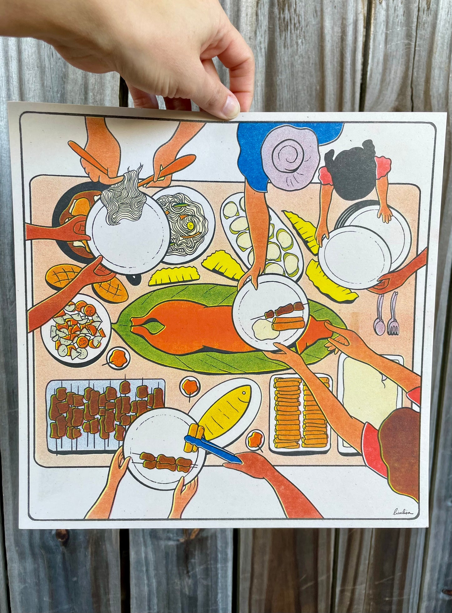 Meant to be Shared | 11x11" Riso Print