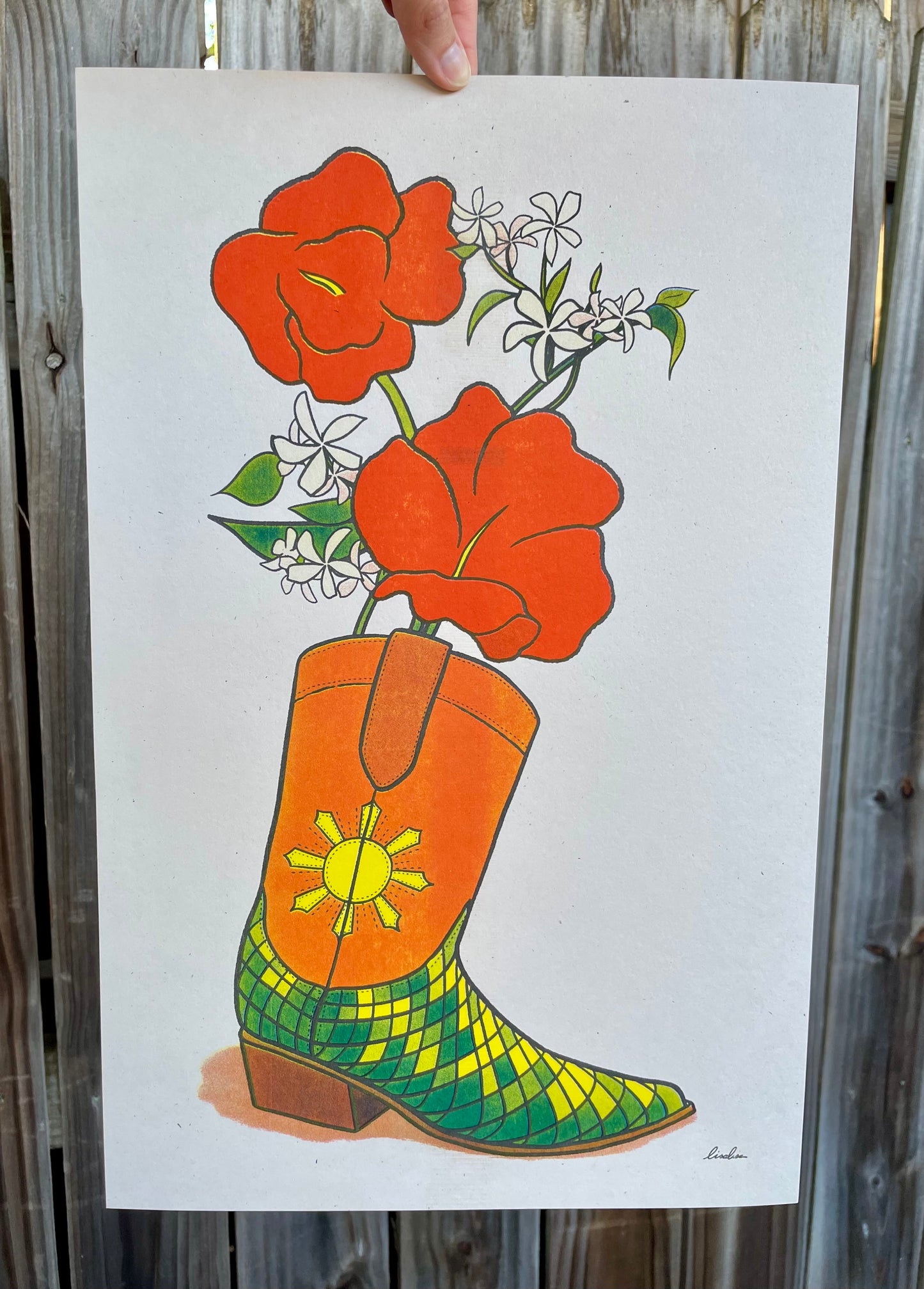 Mabu-Howdy| 11x17" Riso print