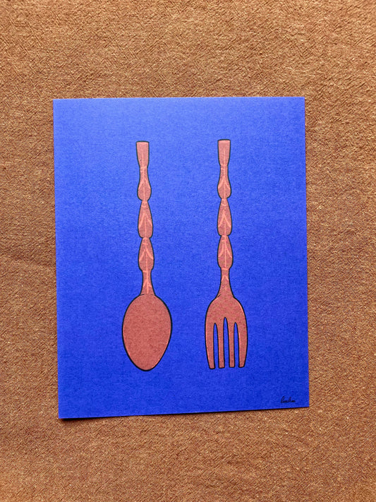 Fork & Spoon - 8x10" Print