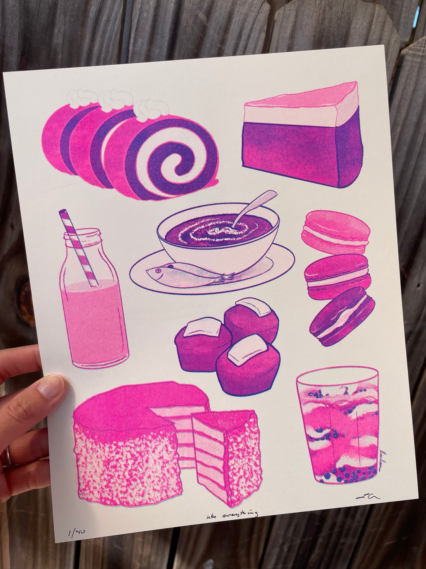 Ube Everything | Risograph Print 8x10"