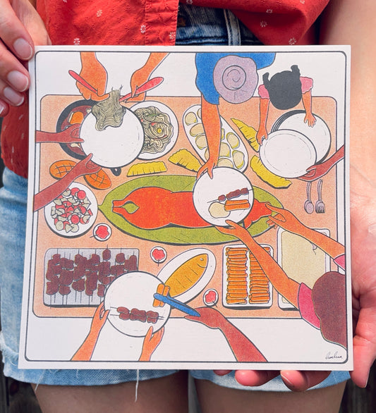 Meant to be Shared | Limited Edition Risograph Print 8x8"