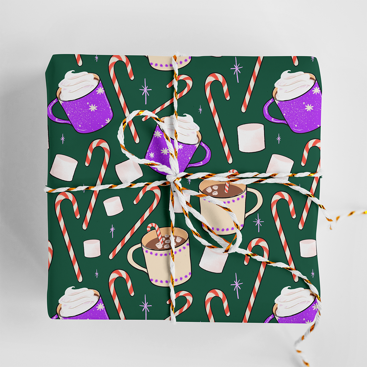 Pasko Parol - Double Sided Holiday Gift Wrap - 2 Sheets