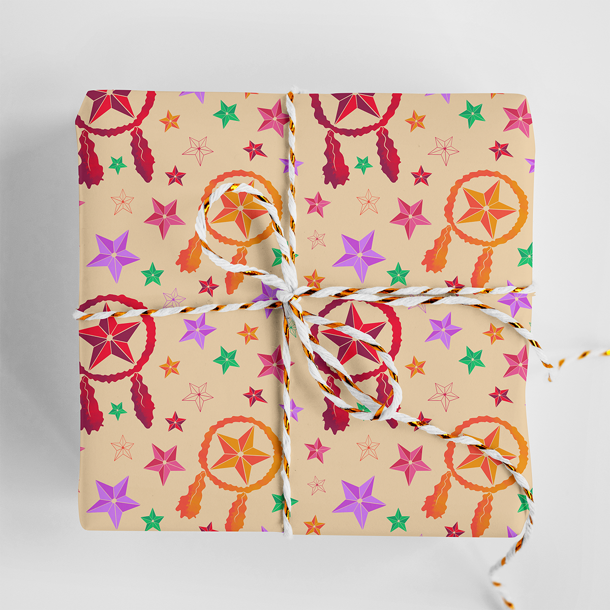 Pasko Parol - Double Sided Holiday Gift Wrap - 2 Sheets